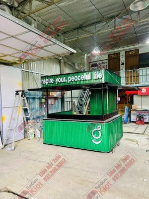 thiết kế kiot bán cà phê lưu động mẫu 20