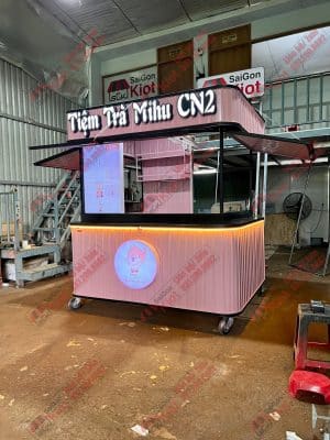 kiot bán trà sữa mẫu 33