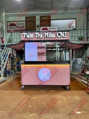 xe kiot bán trà sữa mẫu 33