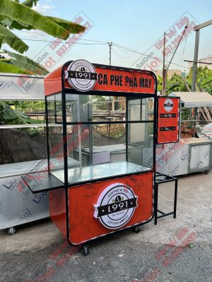 xe đẩy bán cà phê mang đi