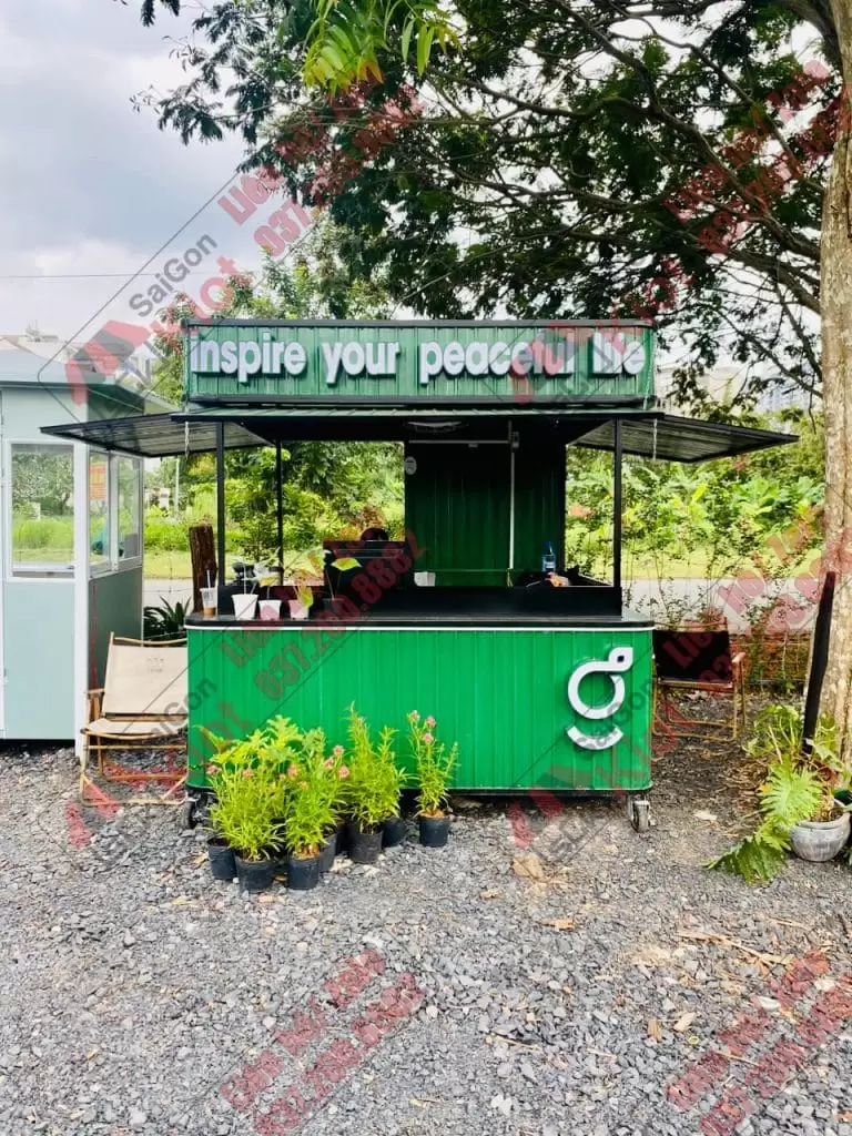 mô hình bán cafe mang đi mẫu 20