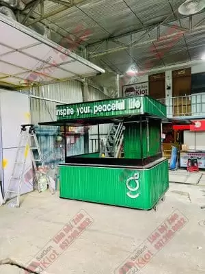thiết kế kiot bán cà phê lưu động mẫu 20