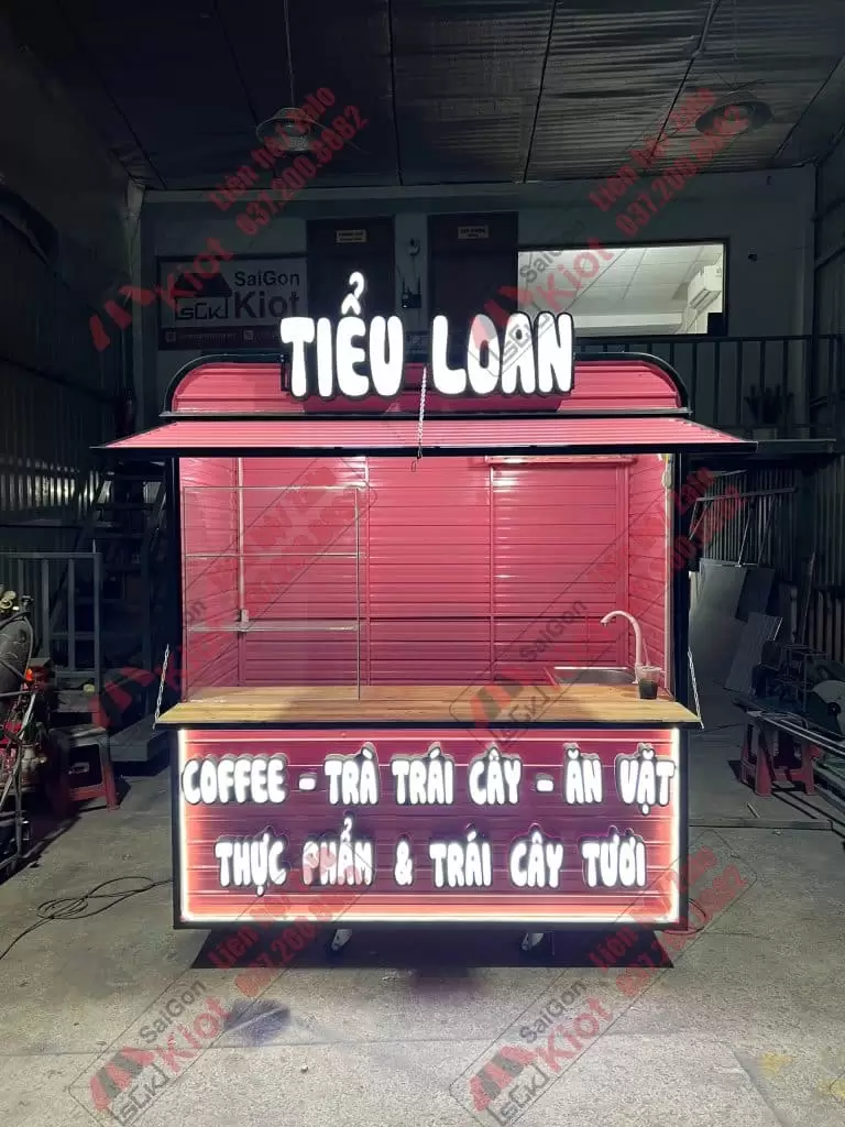 tủ bán trà sữa giá rẻ mẫu 22