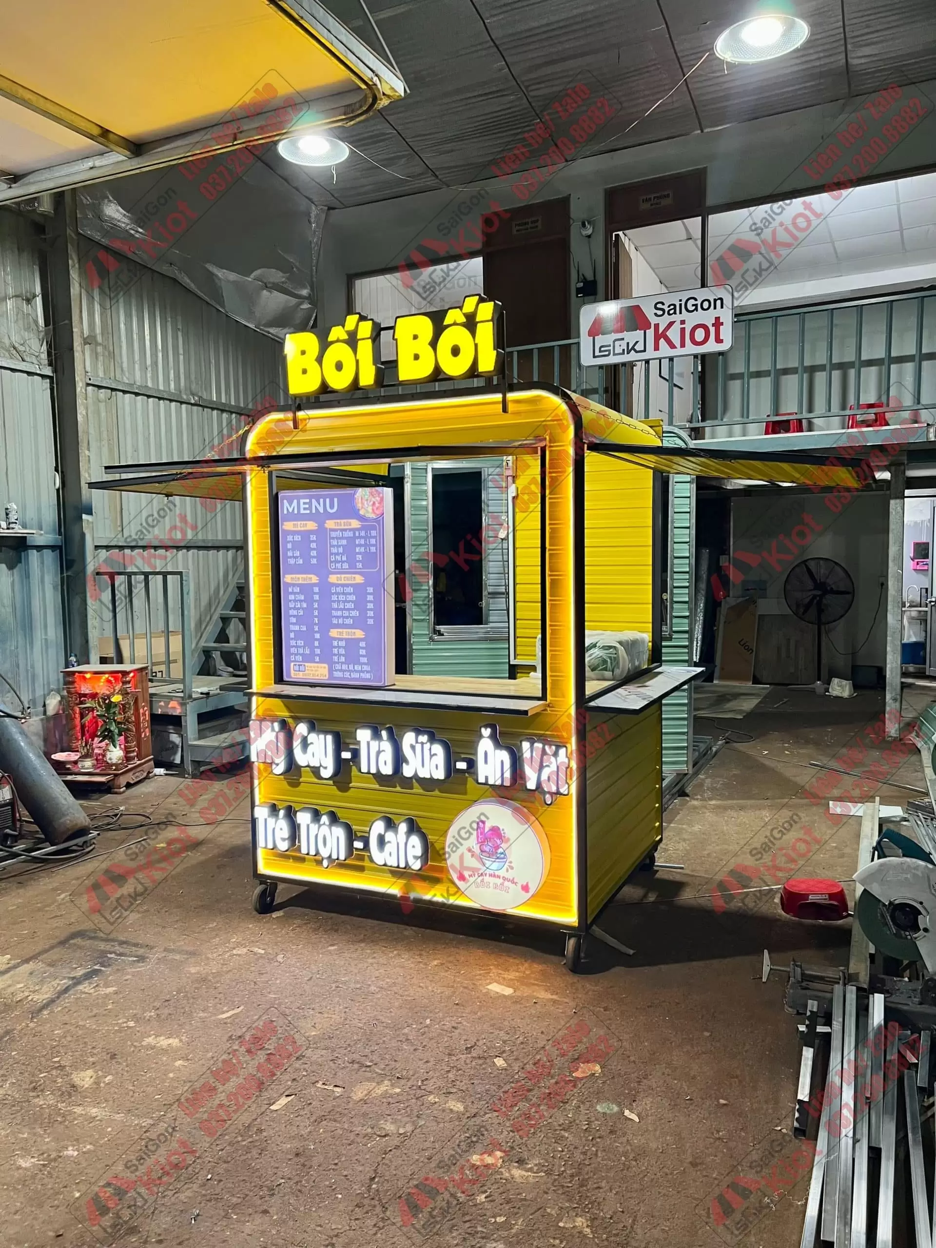 xe đẩy bán hàng lưu động mini đẹp - mẫu 34