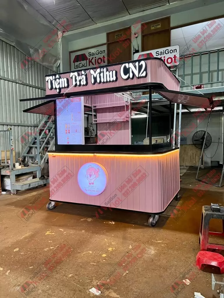 kiot bán trà sữa mẫu 33