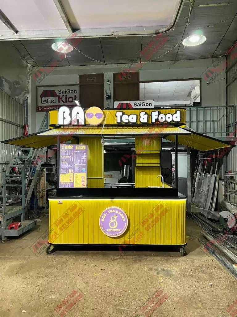 Tủ bán trà sữa giá rẻ mẫu 36