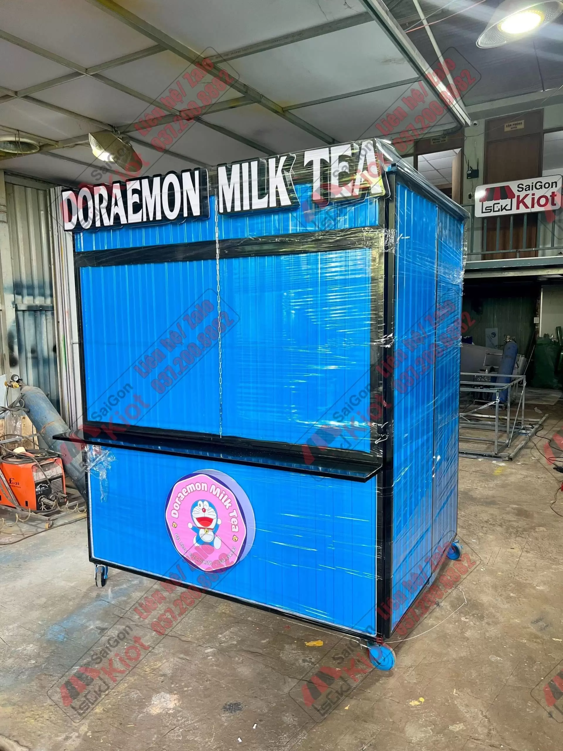 quầy bán trà sữa lưu động mẫu 38