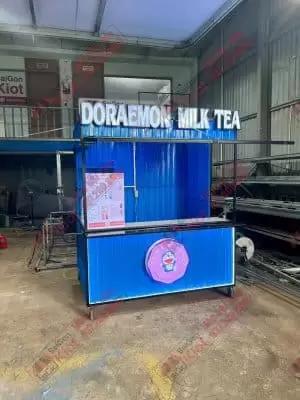 quầy bán trà sữa lưu động mẫu 38