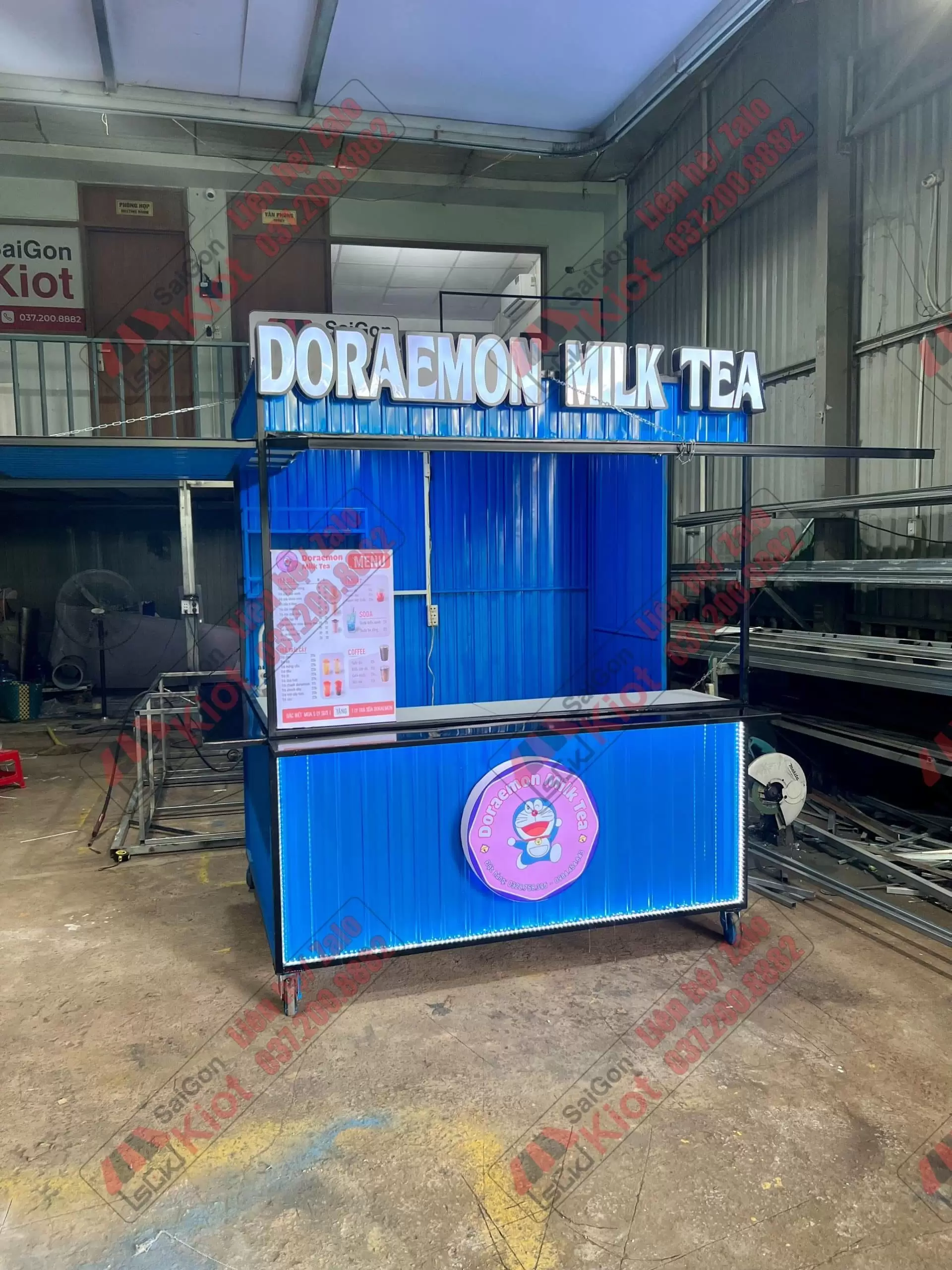 quầy bán trà sữa lưu động mẫu 38