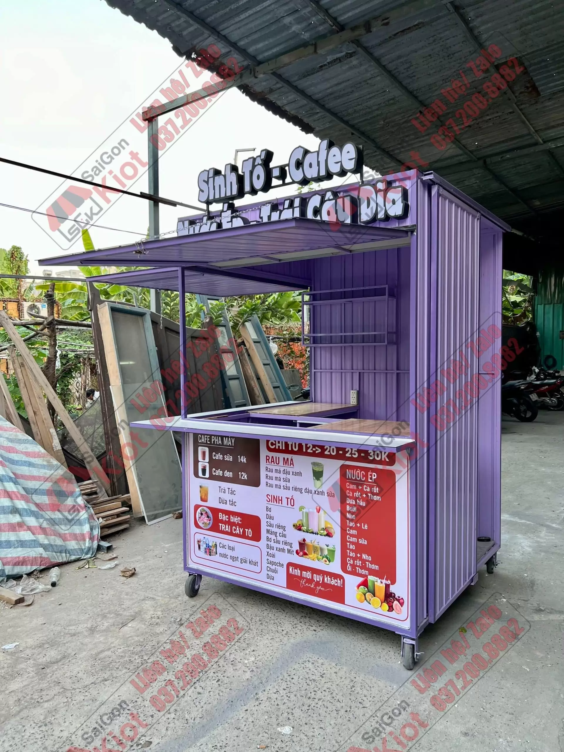 xe inox bán sinh tố