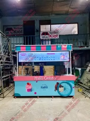 Xe Đẩy Bán Kem - Mẫu 45