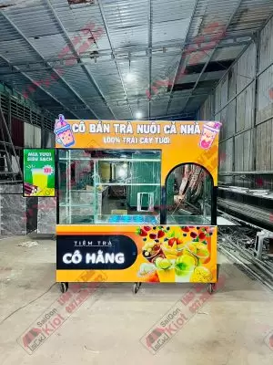 Xe Đẩy Bán Trà Trái Cây - Mẫu 52
