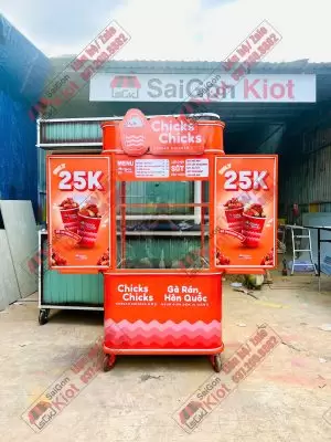 Xe Đẩy Bán Gà Rán – Mẫu 70