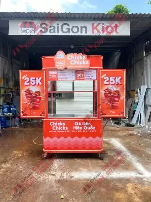 Xe Đẩy Bán Gà Rán – Mẫu 99