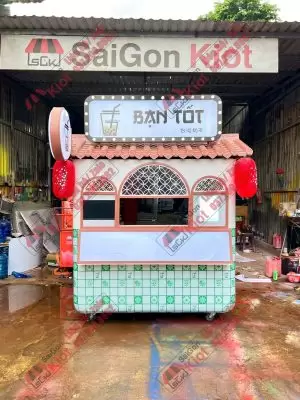 Xe Đẩy Bán Trà Sữa – Mẫu 118
