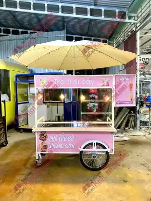 Xe Đẩy Bán Trà Trái Cây – Mẫu 126